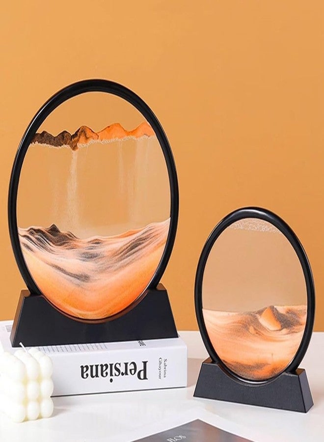 Bunny zilla لوحة فنية ثلاثية الأبعاد من الرمل المتحرك على الزجاج، تُجسد المناظر الطبيعية الطبيعية، وتُستخدم كتحفة فنية لتزيين المنزل، وهدية عتيقة للأطفال، وتزيين سطح المكتب، وطاولة المكتب (أصفر). - Image 5